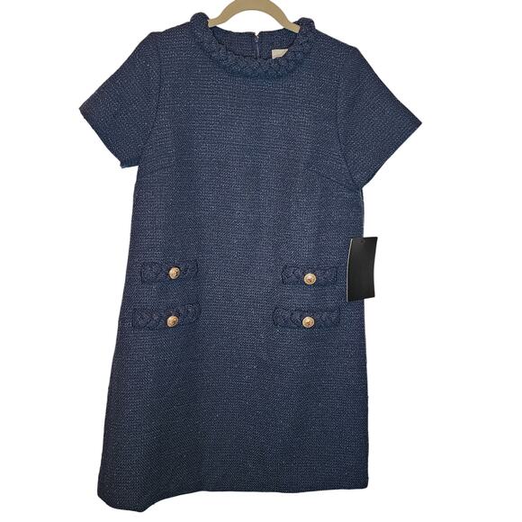 Tuckernuck  Navy Tweed Jackie Dress Sz M - Picture 5 of 7